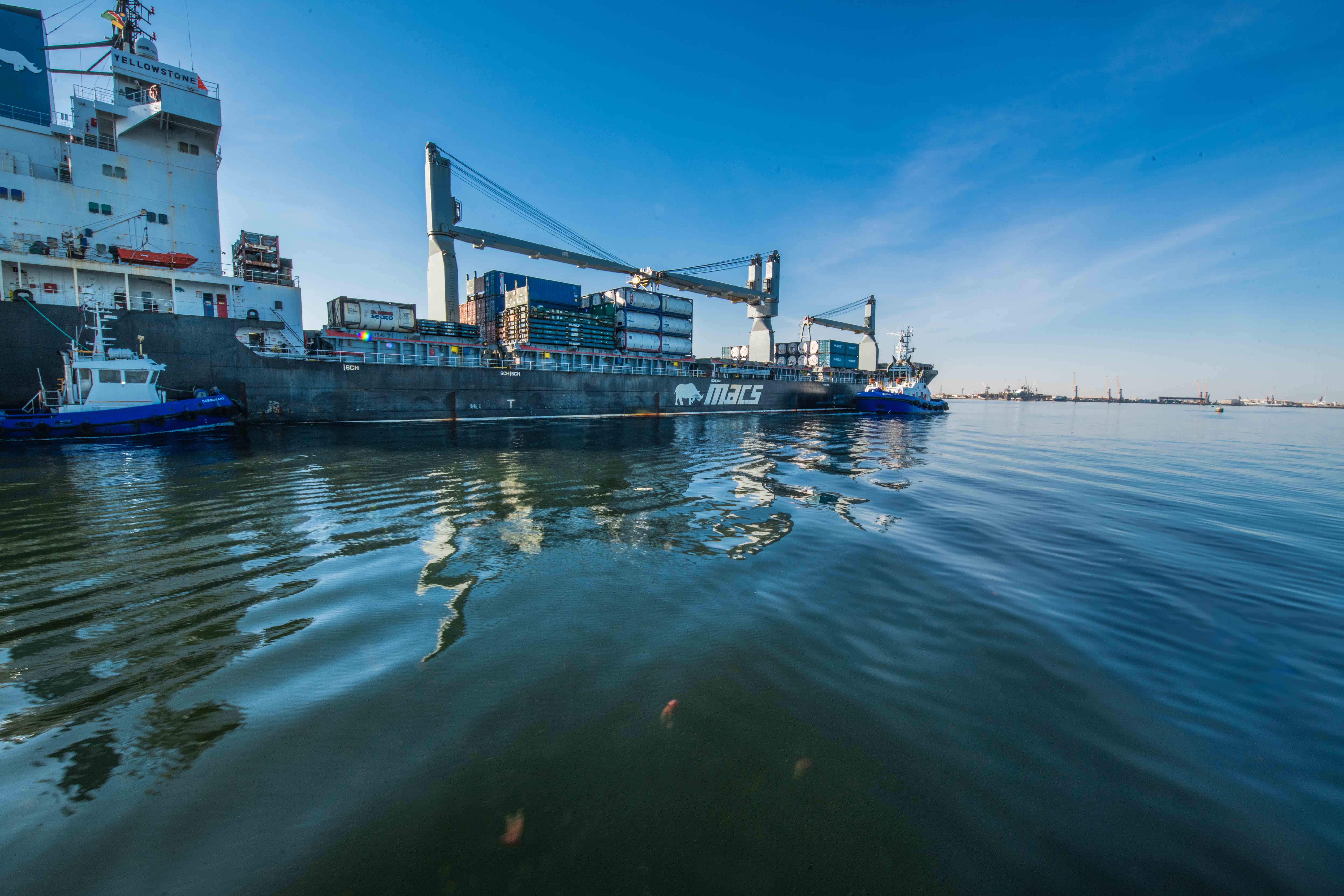 The port of Walvis Bay in Namibia