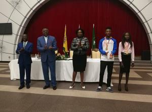 Jonas and Johannes presents medals to President Geingob