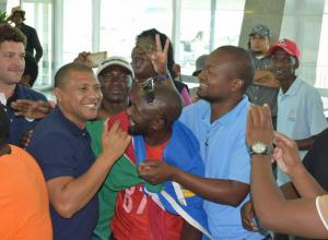 Warriors receive warm welcome